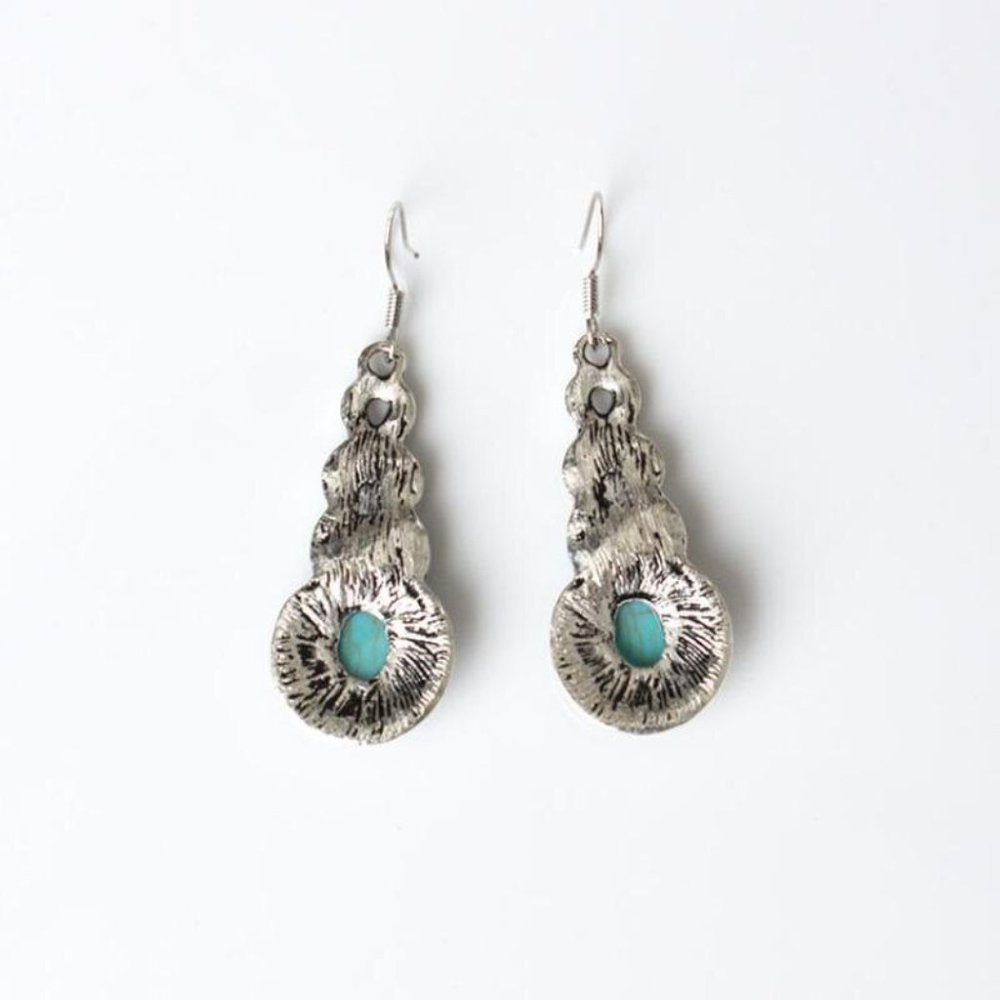 Vintage Earrings Women Geometric Spiral - Picture 3 of 3